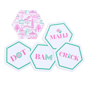 Lets Mahj Set of 24 Paper Coasters