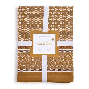 Natural Elements Set of 2 Block Print Design Tablecloths