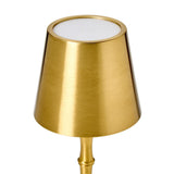 LED Cordless Gold Bamboo Lamp
