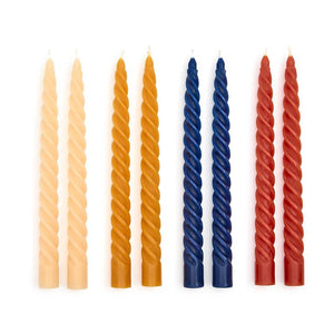 Set of 2 Twist Taper Candles in Gift Box