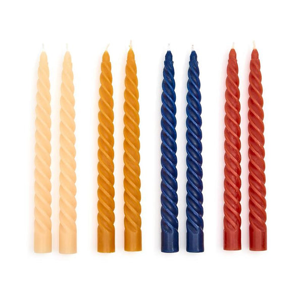 Set of 2 Twist Taper Candles in Gift Box