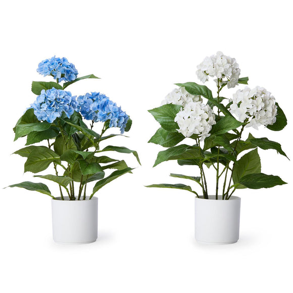 fake hydrangea potted plant Real Touch Faux Hydrangea Potted Plant – The Olive Tree