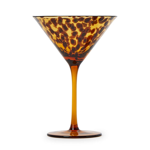 Tortoise Print Martini Glass