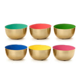 Small Metal Bowls with Enamel
