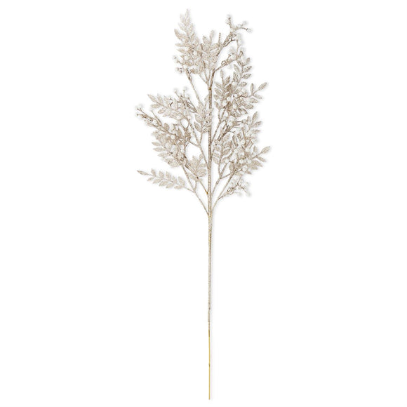 32 Inch Gold Leaf & Pearl Stem