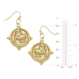 Gold Bulldog Earrings