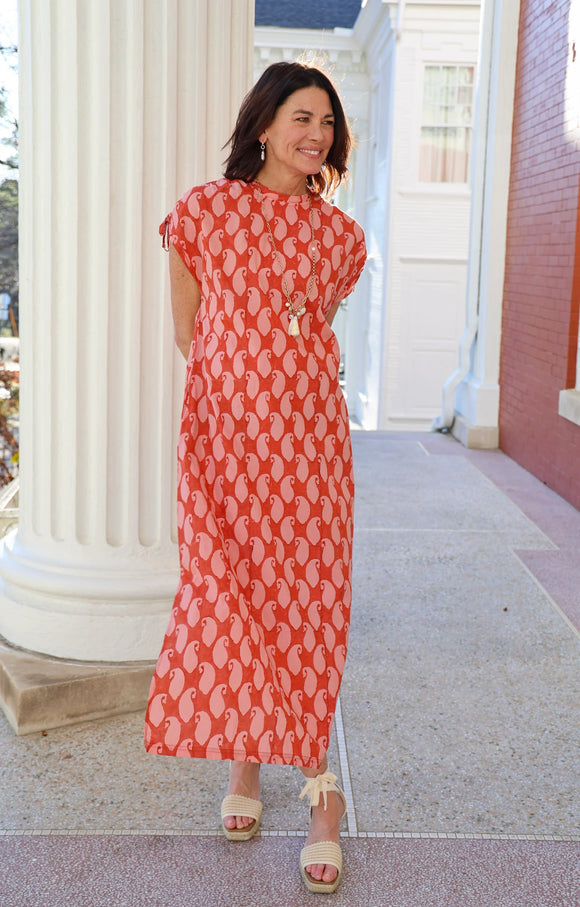 ginger maxi dress Twp Fluid Linen Maxi Dress With Poet Sleeves