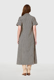 Ganache Pinstripe Gibbons Dress