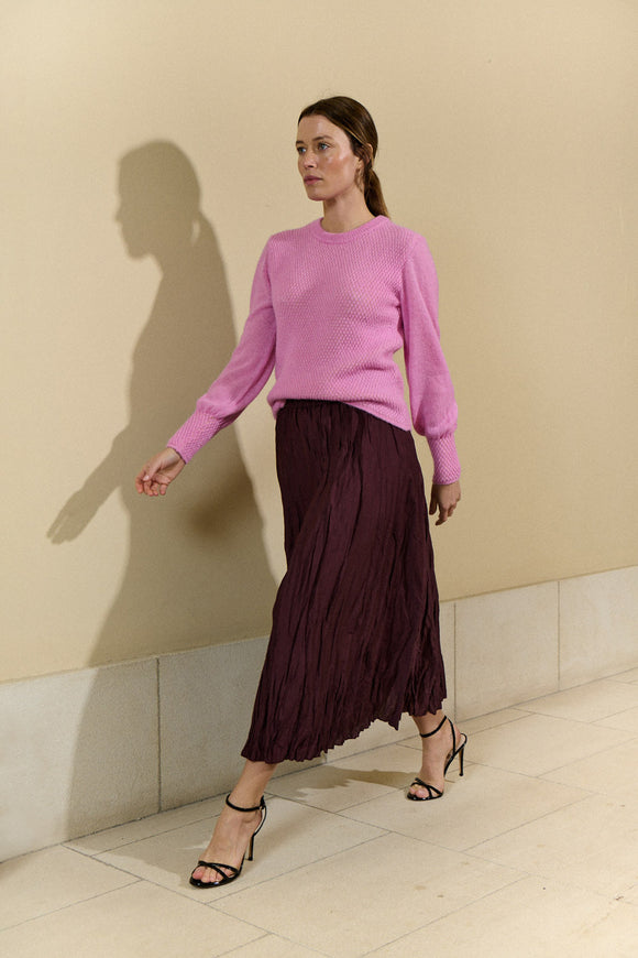 Maroon Flared Skirt
