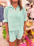 Becca Top- Aqua