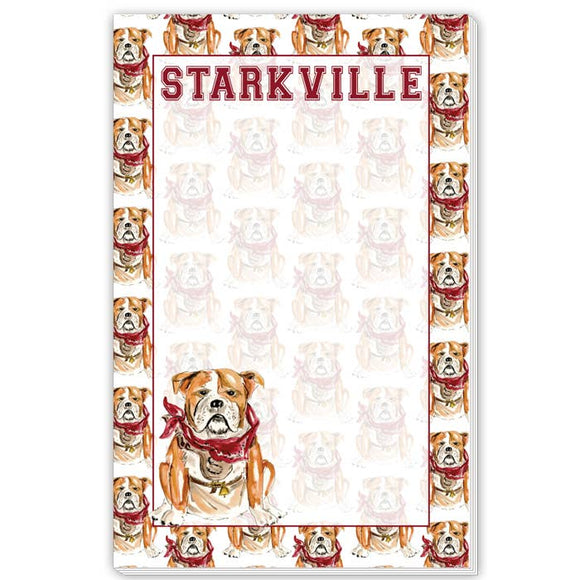 Starkville Maroon & Gray Bulldog Large Notepad