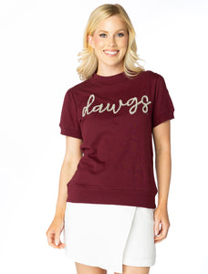 The Glitter Script Shirt Mississippi State