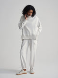 Ivory Marl Barker High Neck Sweat