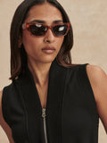 Black Polyanna Half-Zip Dress
