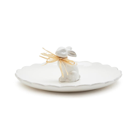 Easter Bunny Scalloped Edge Platter