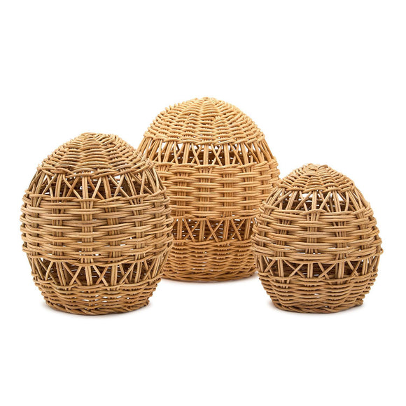 Hand-Crafted Wicker Easter Egg Decor