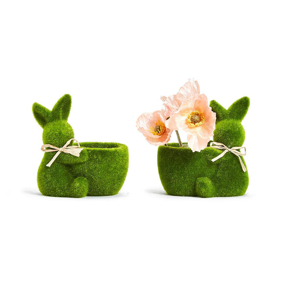 Faux Moss Easter Bunny Cachepot / Planters