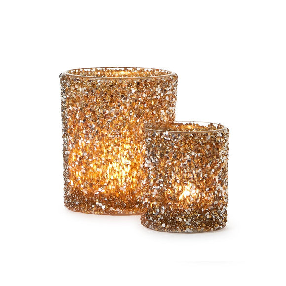 Sparkle Bead Encrusted Candleholders