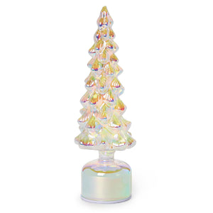 Silver Belle Iridescent Light Up Tree with Rotating Base