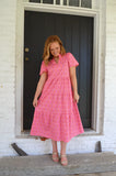 Pink Ivy Rosette Charm Dress