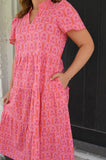 Pink Ivy Rosette Charm Dress