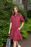 Ruby Wine Val Mini Dress