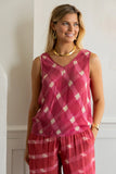 Raspberry Isla Tank Top
