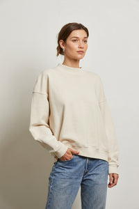 Blake - French Terry Crew Neck Sweatshirt Sugar