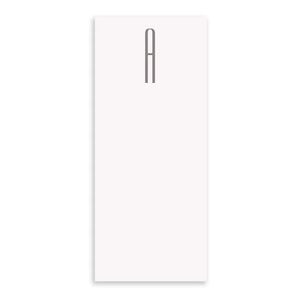 Buck Initial Vertical Notepad with Silver Foil