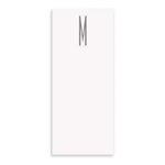 Buck Initial Vertical Notepad with Silver Foil