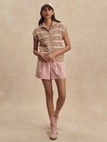 Light Taupe Haney Zip-Through Knit