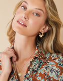Gold Ruffle Hoop Earrings