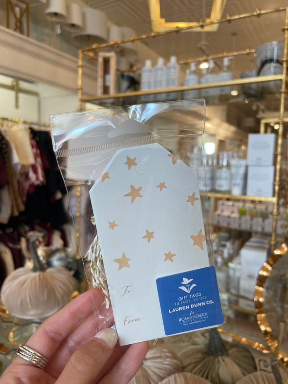 Gift Tag-Gold Stars