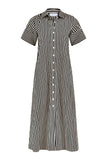 Ganache Pinstripe Gibbons Dress