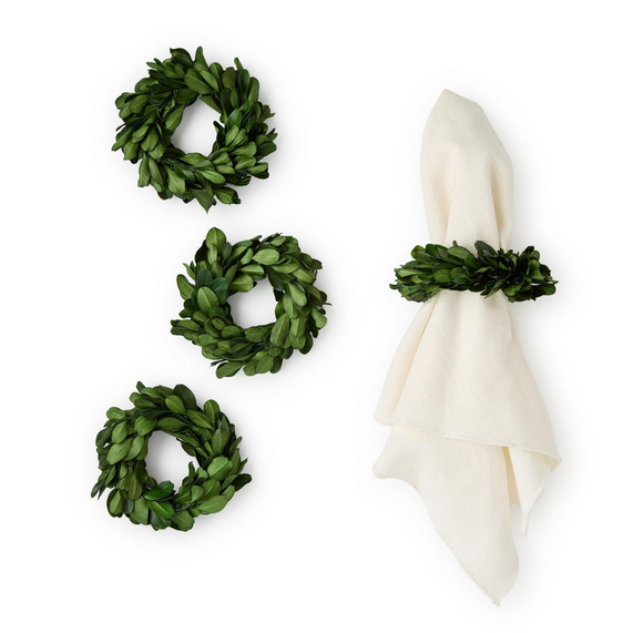 Preserved Boxwood Wreath Napkin Ring