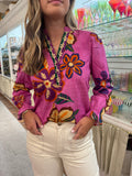Mauve Blossoms Ashley Top