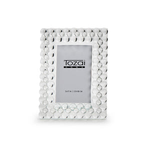 Layered Bubbles Crystal Glass 5" x 7" Photo Frame