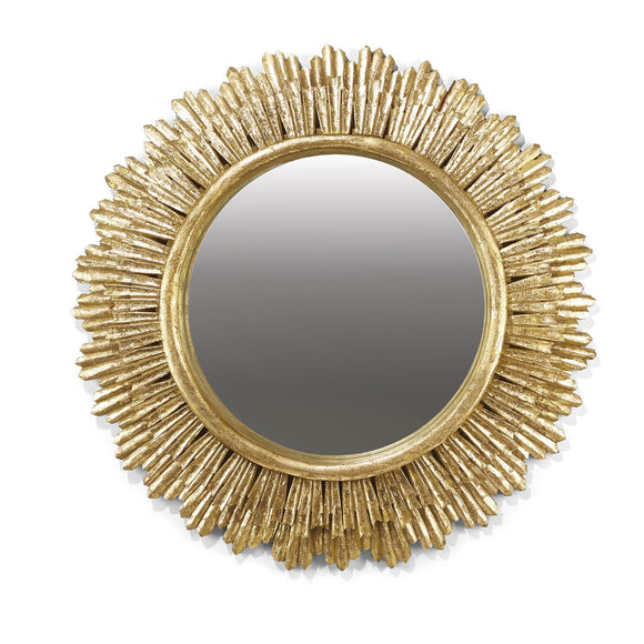 Grand Soleil Antiqued Gold Leaf Hand-Carved 35