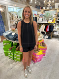 Black Stitched Tank