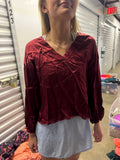 Burgundy Solana Top