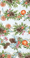 Pinecones and Ribbons Guest Cocktail Napkins