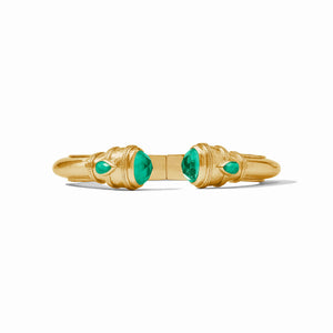 Cannes Demi Cuff - Iridescent Emerald Green