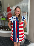 Maritime Stripe Tucker Dress