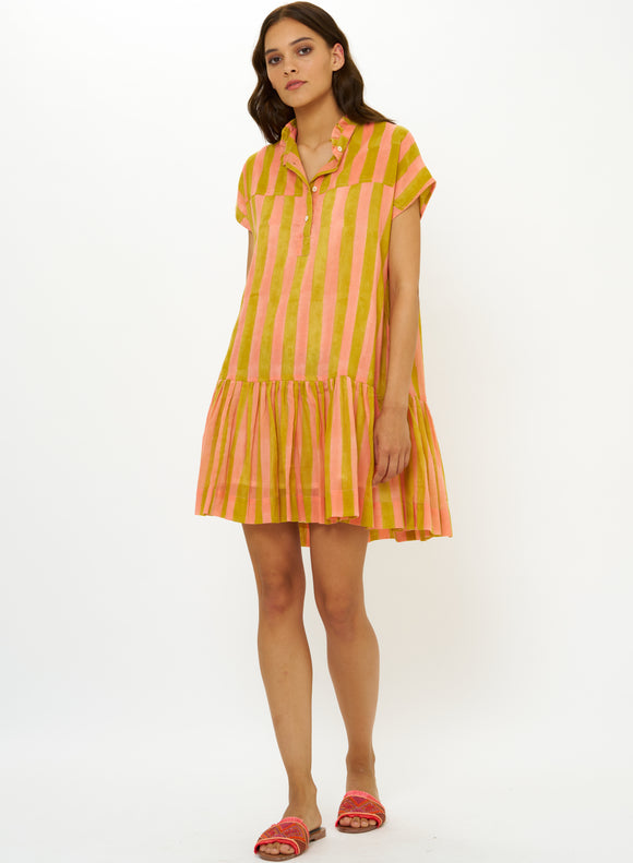 Cabana Cap Sleeve Mini Dress