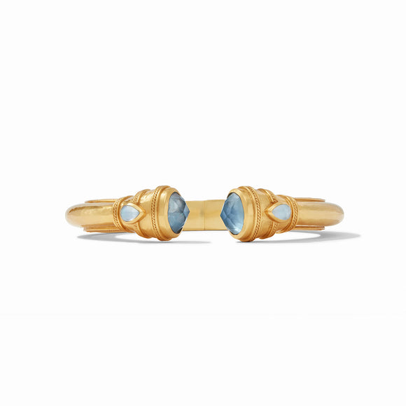 Cannes Demi Cuff- Iridescent Chalcedony Blue