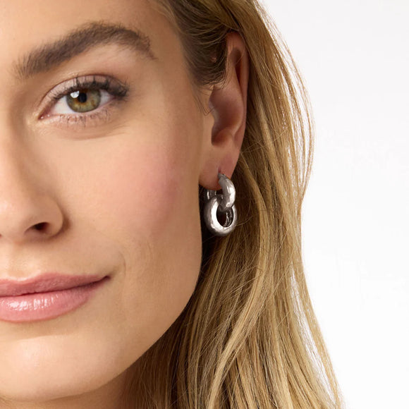 Silver Catalina 2-­in-­1  Earring