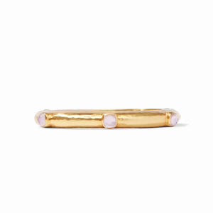 Catalina Stone Hinge Bangle Iridescent Chalcedony blue