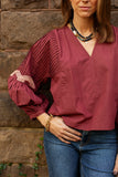 Rosewood Stella Blouse W/ Embroidery