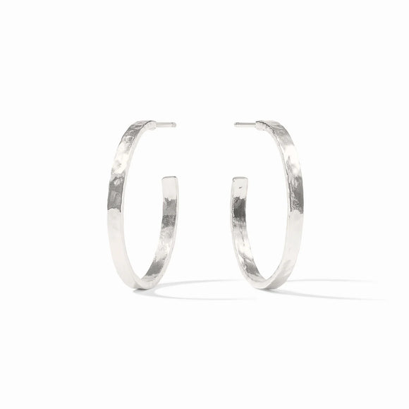 Silver Crescent Hoop