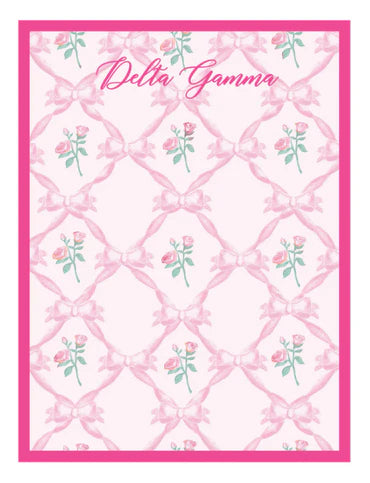 Over The Moon Greek Floral Notepad